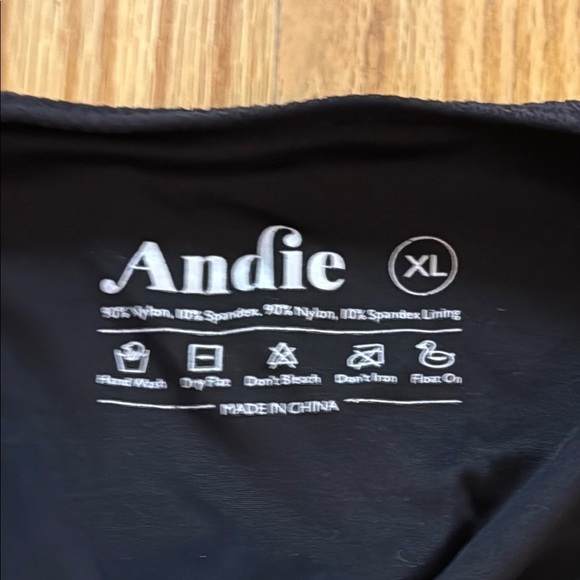 Andie sz XL The Tulum ribbed Black Women's Swimwear new without tags - Picture 7 of 7